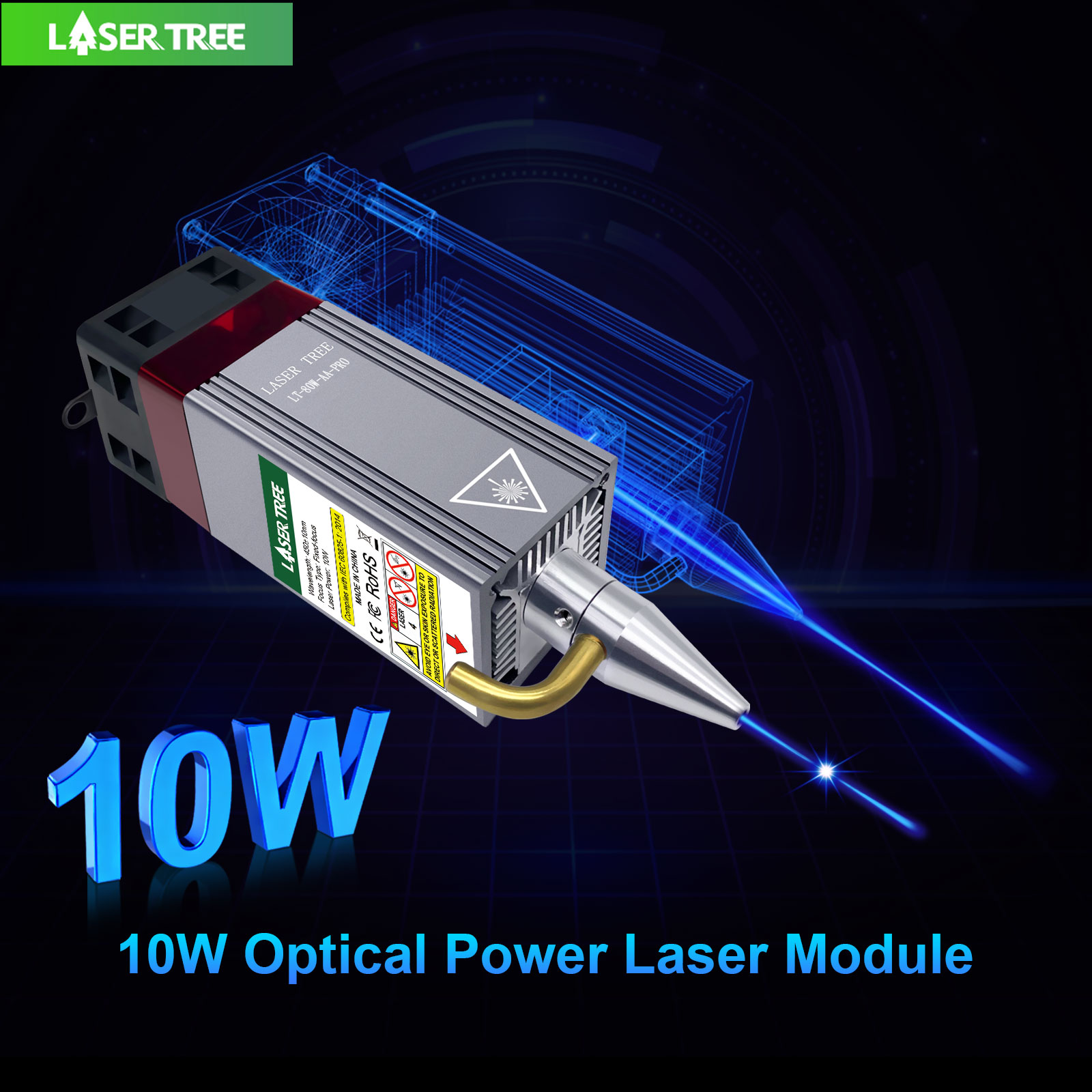 Metal Laser Cutter Head - Laser tree 5w 10w módulo de