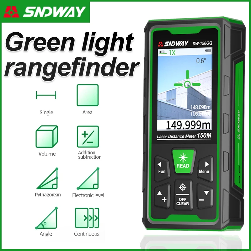 Industrial Laser Tape Measure - Medidor de Distância a Laser Verde