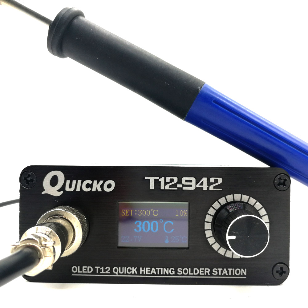 Industrial Laser Soldering Iron - QUICKO MINI T12 STC OLED Estação