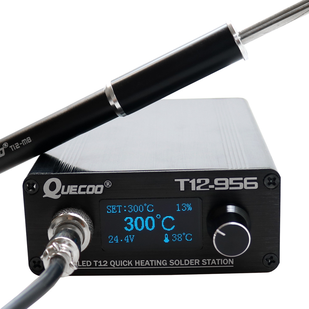 Industrial Laser Soldering Iron - QUECOO-T12-956 Estação De Solda Digital, Ferro