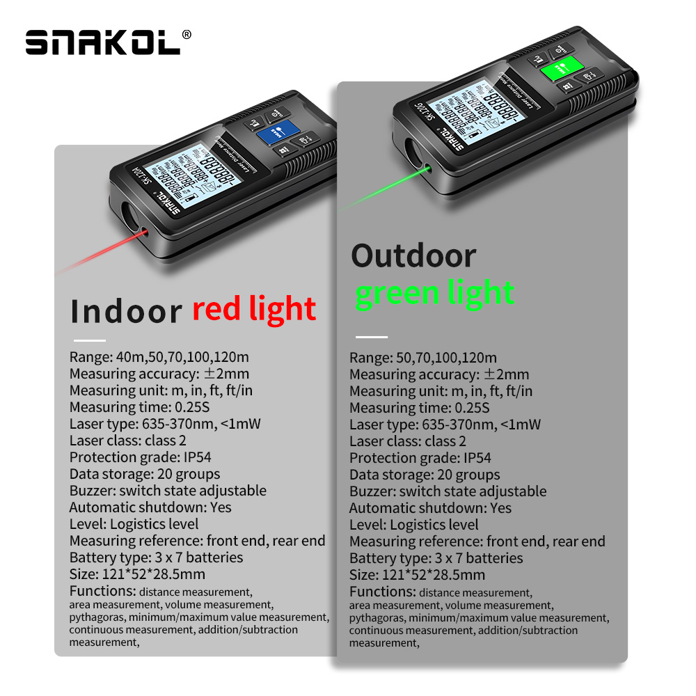Snakol medidor de distância a  - Industrial Laser Tape Measure avaliação e preço